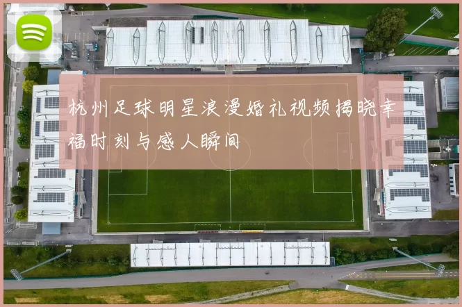 杭州足球明星浪漫婚礼视频揭晓幸福时刻与感人瞬间